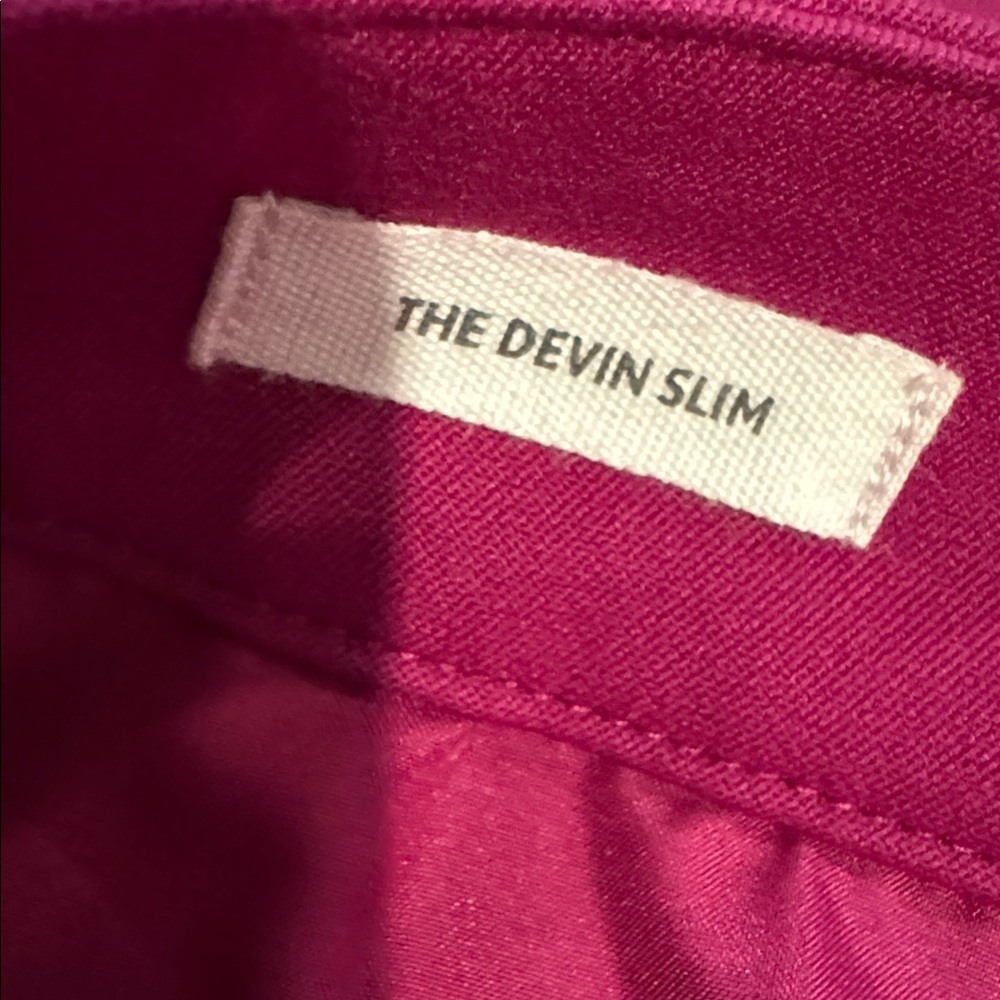 LOFT The Devlin Slim Fuchsia Dress Pants Size 14 - Picture 7 of 9